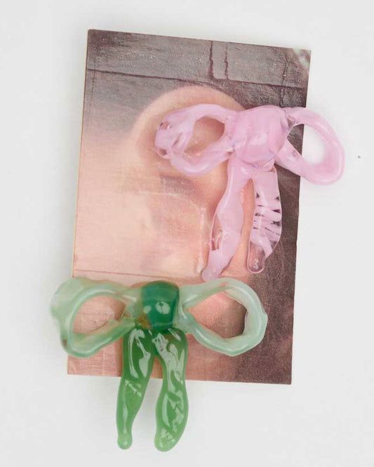 Glass Bow Earring